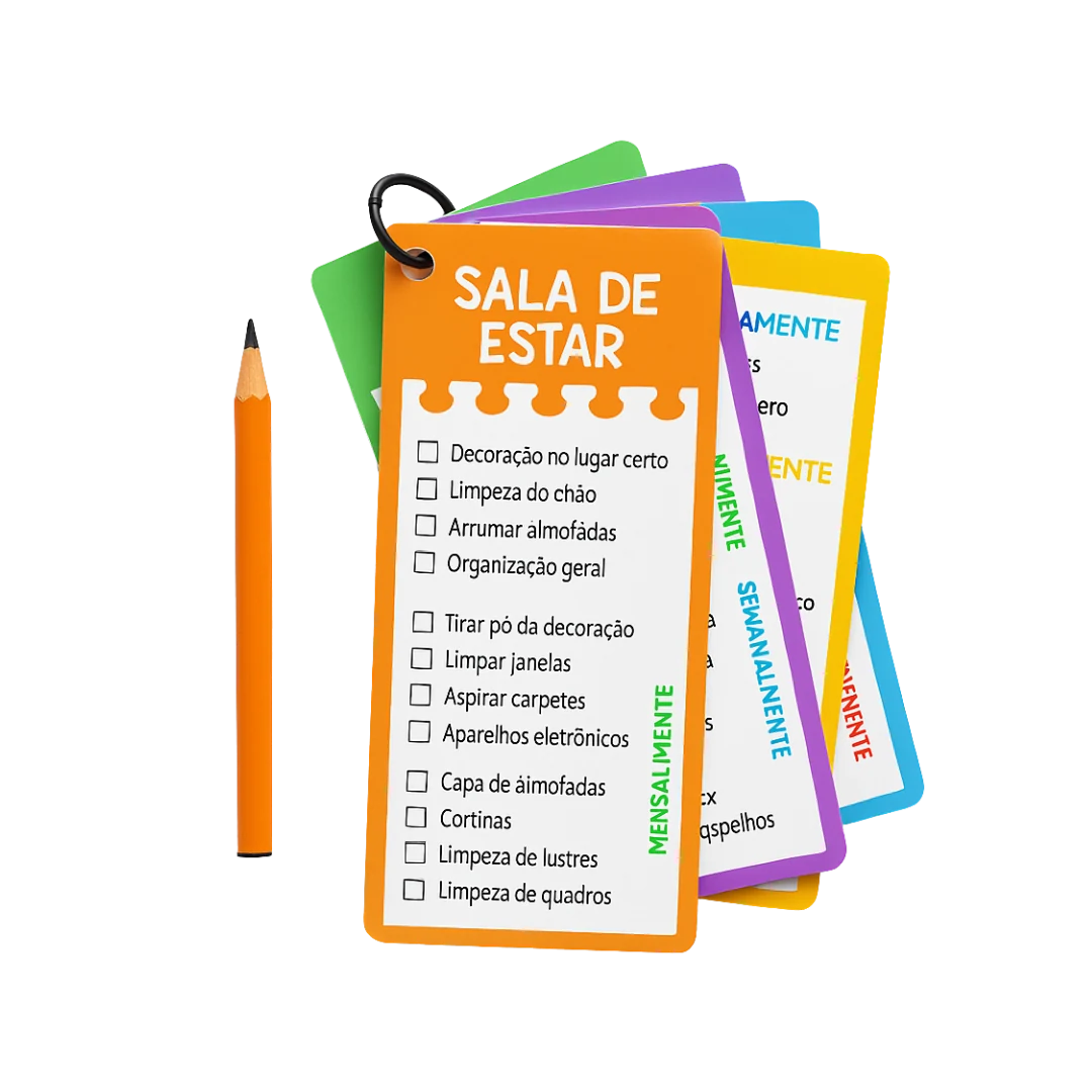 Cards de limpeza por ambiente