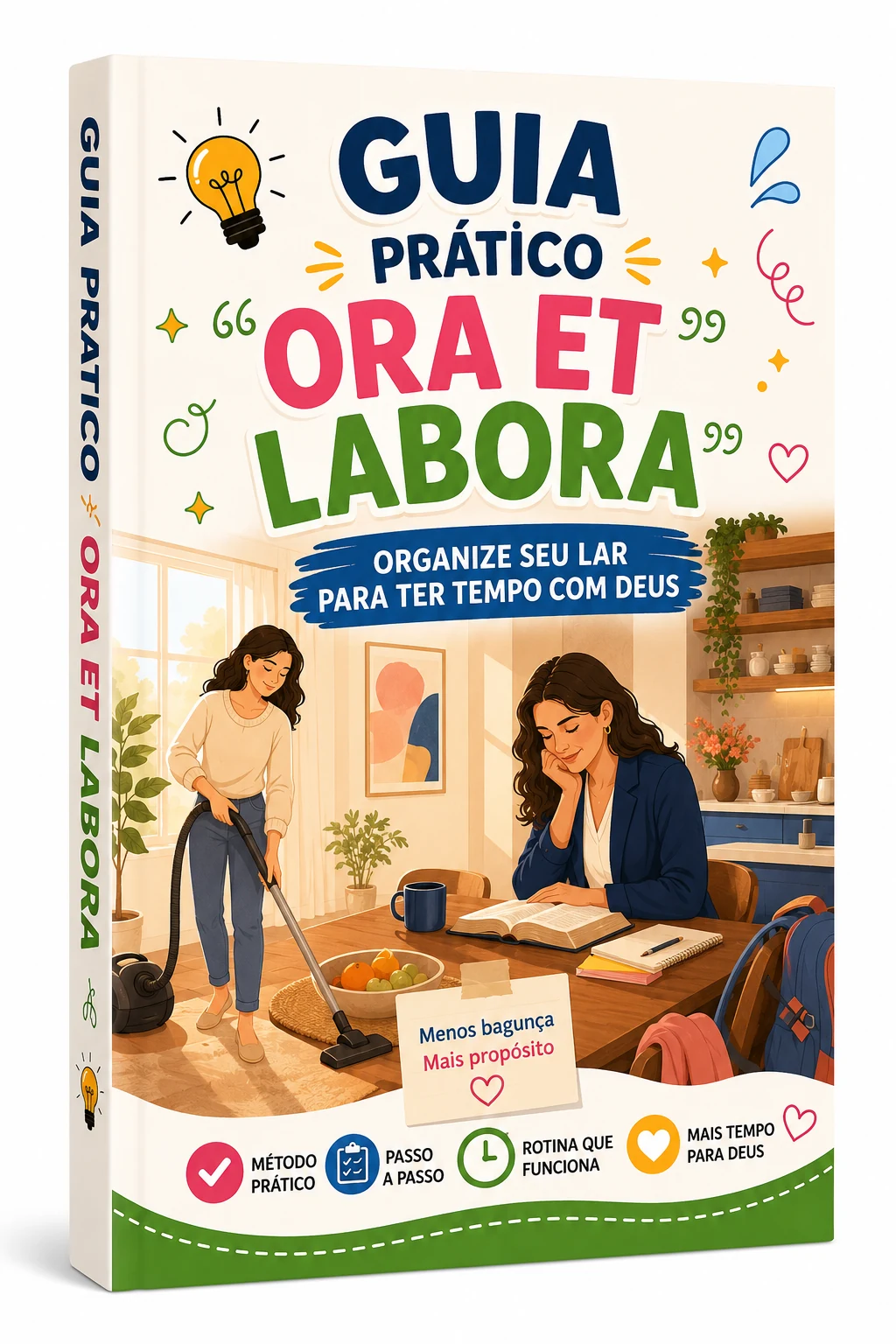 Mockup 3D do Guia Prático Ora et Labora